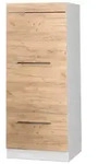 Vicco Vorratsschrank, Honigeiche, Wei&szlig;, Holzwerkstoff, 1 F&auml;cher, 1 Schubladen,