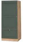 Vicco Vorratsschrank, Gr&uuml;n, Honigeiche, Holzwerkstoff, 1 F&auml;cher, 1 Schubladen,