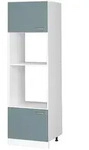 Vicco Mikrowellenschrank, Blaugrau, Wei&szlig;, Holzwerkstoff, 4 F&auml;cher, Rechteckig,