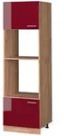 Vicco Mikrowellenschrank, Rot, Honigeiche, Holzwerkstoff, 1 F&auml;cher, Rechteckig,