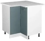 Vicco Eckunterschrank, Blaugrau, Wei&szlig;, Holzwerkstoff, 1 F&auml;cher, Formgebogen,