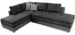 luma-home Ecksofa-Dauerschl&auml;fer, Grau, Anthrazit, Metall, 4-Sitzer, F&uuml;llung: