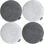 Dunedesign Stuhlkissen, Grau, Kunststoff, Rund, 35x3x35 cm, Wohntextilien, Kissen,
