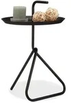 Relaxdays Beistelltisch, Schwarz, Metall, 40x59.5x40 cm, Wohnzimmer,