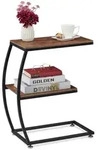 Relaxdays Beistelltisch, Mehrfarbig, Metall, Holzwerkstoff, 47.5x57.5x25 cm,