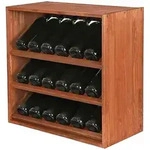 Proregal Weinregal, Braun, Holz, Kiefer, Rechteckig, 60x60x30 cm, Wohnzimmer, Regale,