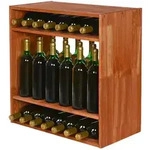 Proregal Weinregal, Braun, Holz, Kiefer, Rechteckig, 60x60x30 cm, Wohnzimmer, Regale,