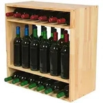 Proregal Weinregal, Natur, Holz, Kiefer, Rechteckig, 60x60x30 cm, Wohnzimmer, Regale,