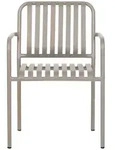 ebuy24 Gartenstuhl, Grau, Holzwerkstoff, 57x83x63 cm, Gartenm&ouml;bel, Gartenst&uuml;hle,