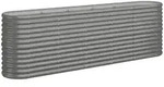 vidaXL Hochbeet, Grau, Metall, 224x68x40 cm, Gartenzubeh&ouml;r, Hochbeete