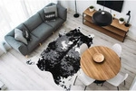 Kayoom Kunstfell, Schwarz, Wei&szlig;, Textil, Animalprint, organisch, 160x230 cm,