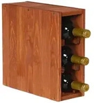 Proregal Weinregal, Braun, Holz, Kiefer, Rechteckig, 12x30x30 cm, Wohnzimmer, Regale,