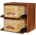Proregal Weinregal, Braun, Holz, Kiefer, Rechteckig, 60x60x30 cm, Wohnzimmer, Regale,