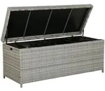 Beliani Auflagenbox, Grau, Kunststoff, 158x66x63 cm, Aufbewahrung & Schutzh&uuml;llen,
