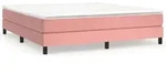 vidaXL Boxbettgestell, Pink, Textil, Strukturbuche, Sperrholz, Rechteckig,...