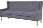 vidaXL Sofa, Grau, Holz, Rechteckig, 180x90x68 cm, Wohnzimmer, Sofas & Couches, Sofas