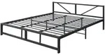[en.casa] Metallbett, Schwarz, Metall, 180x200 cm, Schlafzimmer, Betten, Metallbetten