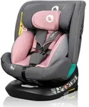 Lionelo Kinderautositz Bastiaan One i-Size, Grau, Pink, Kunststoff, 60x81x44.5 cm,