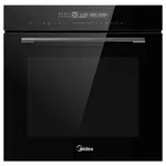 Midea Einbaubackofen, Schwarz, Metall, 59.5x59.5x56.6 cm, Kindersicherung,
