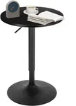 Woltu Bartisch,, Schwarz, Holzwerkstoff, Metall, Bodenplatte, 52x91x52 cm,...