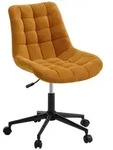 Idimex Drehstuhl, Gelb, Textil, Mode, 54x80x61 cm, Arbeitszimmer, B&uuml;rost&uuml;hle,