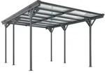 Juskys Carport, Dunkelgrau, Metall, 305x230x503 cm, Aufbewahrung & Schutzh&uuml;llen,