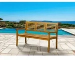 Gardenson Gartenbank, Natur, Holz, Akazie, massiv, 3-Sitzer, 150x92x68 cm,