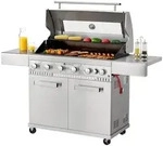 Juskys Gasgrill, Silber, Metall, 170x115x54 cm, Grills & Outdoor-Küchen, Gasgrills Juskys Gasgrill, Silber, Metall, 170x115x54 cm, Grills & Outdoor-Küchen, Gasgrills