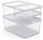 Rotho K&uuml;hlschrankbox Cauma, Wei&szlig;, Kunststoff, 18.7x19x28.4 cm, BPA-frei, Reach, DIN