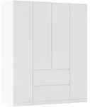 Rauch M&ouml;bel Dreht&uuml;renschrank, Wei&szlig;, Holzwerkstoff, 3 F&auml;cher, 2 Schublade(n)