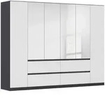 Rauch M&ouml;bel Dreht&uuml;renschrank, Grau, Silber, Wei&szlig;, Holzwerkstoff, 4 F&auml;cher, 4