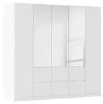 Rauch M&ouml;bel Dreht&uuml;renschrank, Silber, Wei&szlig;, Holzwerkstoff, 3 F&auml;cher, 6