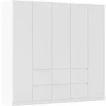 Rauch M&ouml;bel Dreht&uuml;renschrank, Wei&szlig;, Holzwerkstoff, 3 F&auml;cher, 6 Schublade(n)