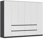 Rauch M&ouml;bel Dreht&uuml;renschrank, Grau, Wei&szlig;, Holzwerkstoff, 4 F&auml;cher, 4 Schublade(n)