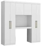 Vente-Unique Bettbr&uuml;cke, Wei&szlig;, Holz, Uni, 1-Sitzer, 90x190 cm, Schlafzimmer,...