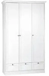 Mid.you Dreht&uuml;renschrank, Wei&szlig;, Holzwerkstoff, 5 F&auml;cher, 3 Schublade(n)