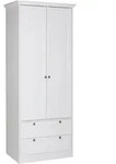 Mid.you Dreht&uuml;renschrank, Wei&szlig;, Holzwerkstoff, 1 F&auml;cher, 2 Schublade(n)