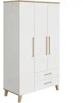 Paidi Babykleiderschrank Oscar, Wei&szlig;, Eiche, Holz, Holzwerkstoff, Eiche, massiv, 6