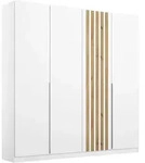 Rauch M&ouml;bel Dreht&uuml;renschrank, Wei&szlig;, Eiche Artisan, Holzwerkstoff, 2 F&auml;cher,