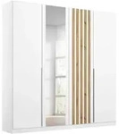 Rauch M&ouml;bel Dreht&uuml;renschrank, Wei&szlig;, Eiche Artisan, Holzwerkstoff, 2 F&auml;cher,