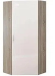 Xora Garderobenschrank, Wei&szlig;, Eiche, Holzwerkstoff, 5 F&auml;cher, 80x185x80 cm, BQ -