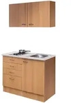 FlexWell Minik&uuml;che, Buche, Holzwerkstoff, 3 Schublade(n) Schubladen, einmalig