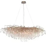 Paul Neuhaus Kronleuchter Icicle, Messing, Metall, Glas, Uni,Uni,