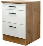 FlexWell Schubkastenunterschrank, Eiche, Magnolie, Holzwerkstoff, 3 Schublade(n)
