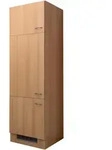 FlexWell Ger&auml;teumbauschrank, Buche, Holzwerkstoff, 3 F&auml;cher, 60x200x57 cm, Made in