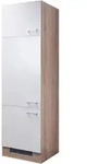 FlexWell Ger&auml;teumbauschrank, Wei&szlig;, Sonoma Eiche, Holzwerkstoff, 3 F&auml;cher,