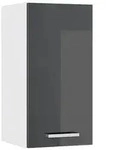 Vicco H&auml;ngeschrank, Schwarz Hochglanz, Wei&szlig;, Holzwerkstoff, 1 F&auml;cher, Rechteckig,