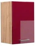 Vicco H&auml;ngeschrank, Rot, Honigeiche, Holzwerkstoff, 1 F&auml;cher, Rechteckig,...