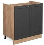 Vicco Sp&uuml;lenunterschrank, Anthrazit, Honigeiche, Holzwerkstoff, 1 F&auml;cher,