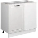 Vicco Eckunterschrank, Wei&szlig;, Wei&szlig;, Holzwerkstoff, 1 F&auml;cher, Rechteckig,...